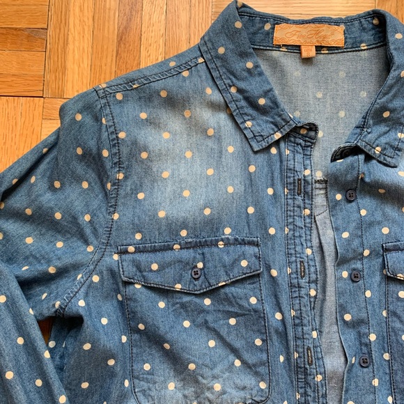 Polka dots jean shirt - Picture 3 of 4